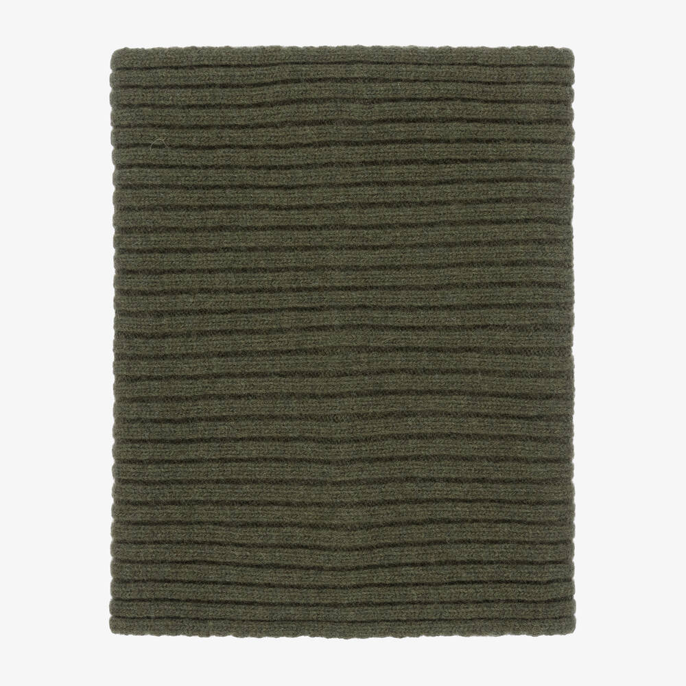 Jamiks-Green Merino Wool Knitted Snood | Childrensalon Outlet
