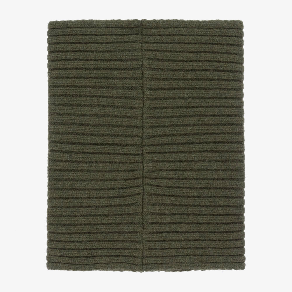 Jamiks-Green Merino Wool Knitted Snood | Childrensalon Outlet