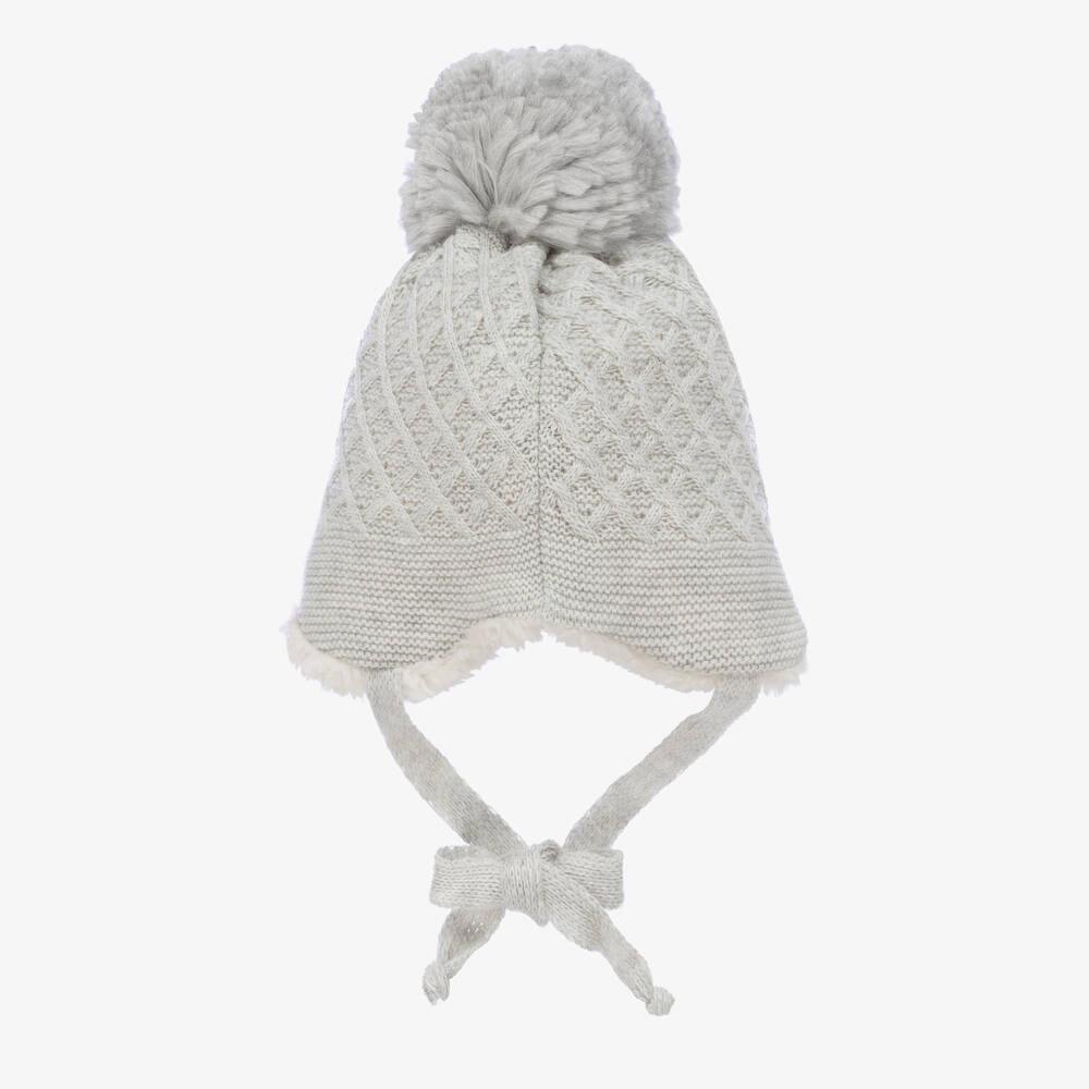 Jamiks-Серая вязаная шапка с помпоном | Childrensalon Outlet