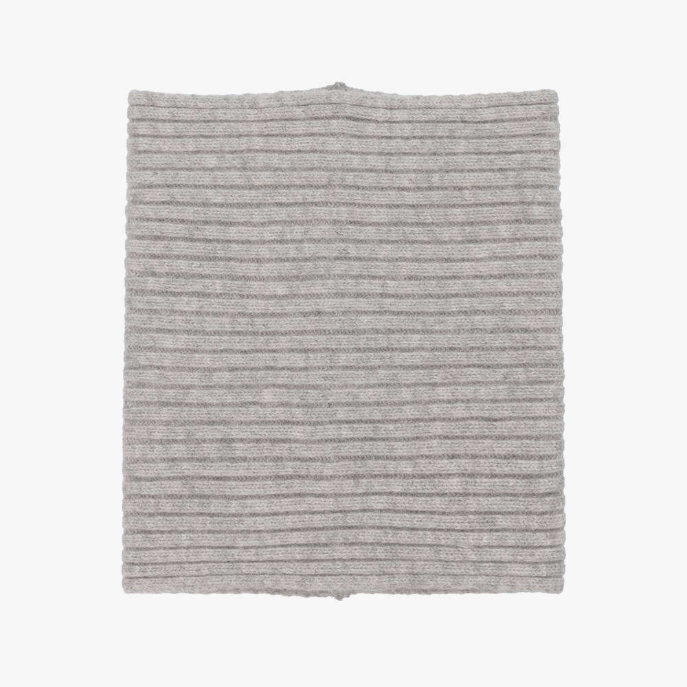 Jamiks-Grey Marl Merino Wool Knit Snood | Childrensalon Outlet