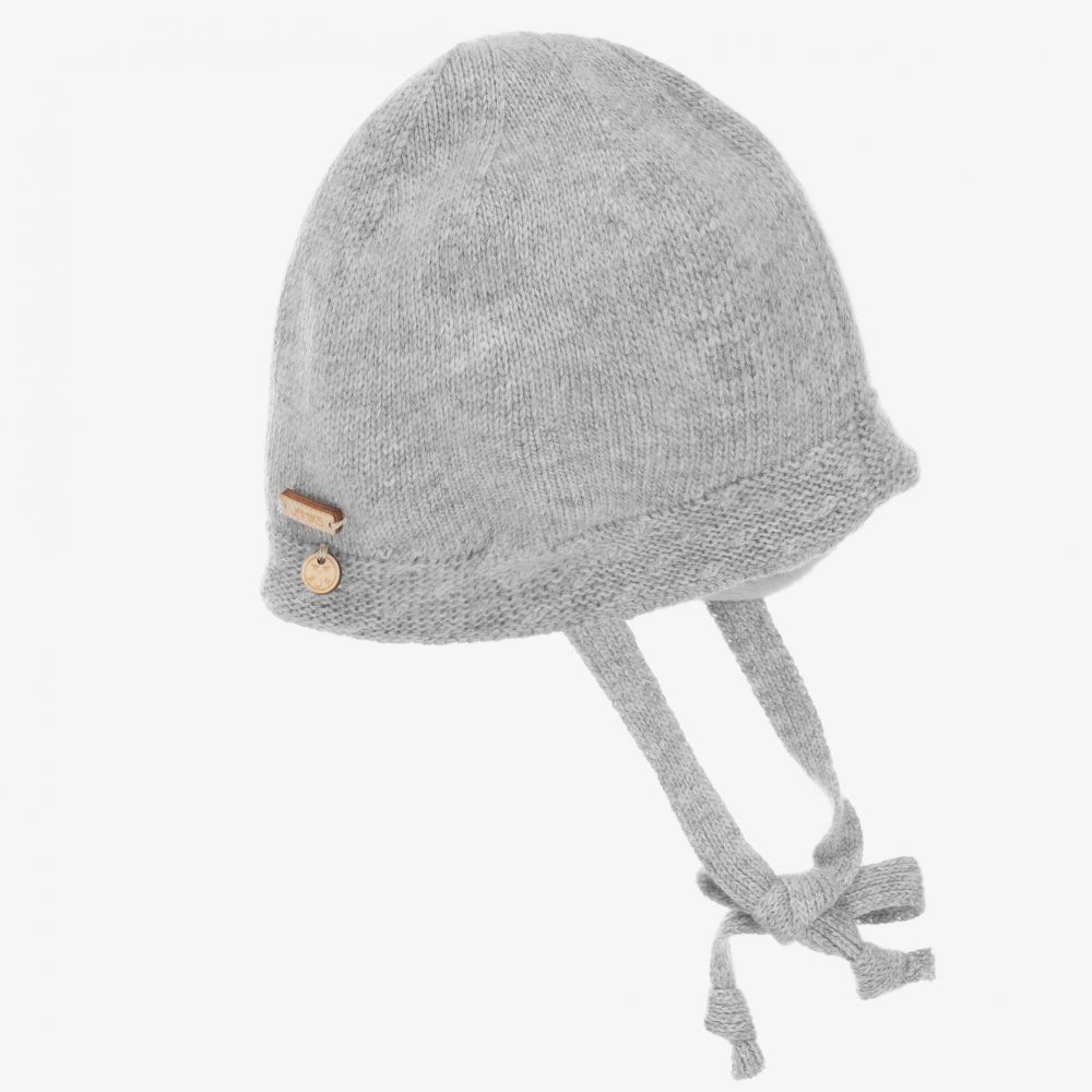 Jamiks-قبعة صوف وكشمير محبوك لون رمادي للأطفال | Childrensalon Outlet