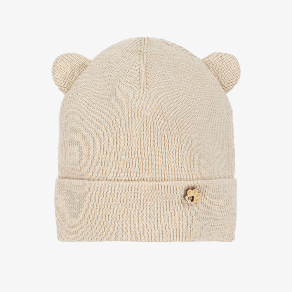 Jamiks-Infant Beige Bamboo Knit Cap | Childrensalon Outlet