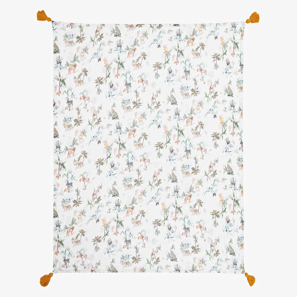 Jamiks-Ivory Bamboo Swaddle (100cm) | Childrensalon Outlet