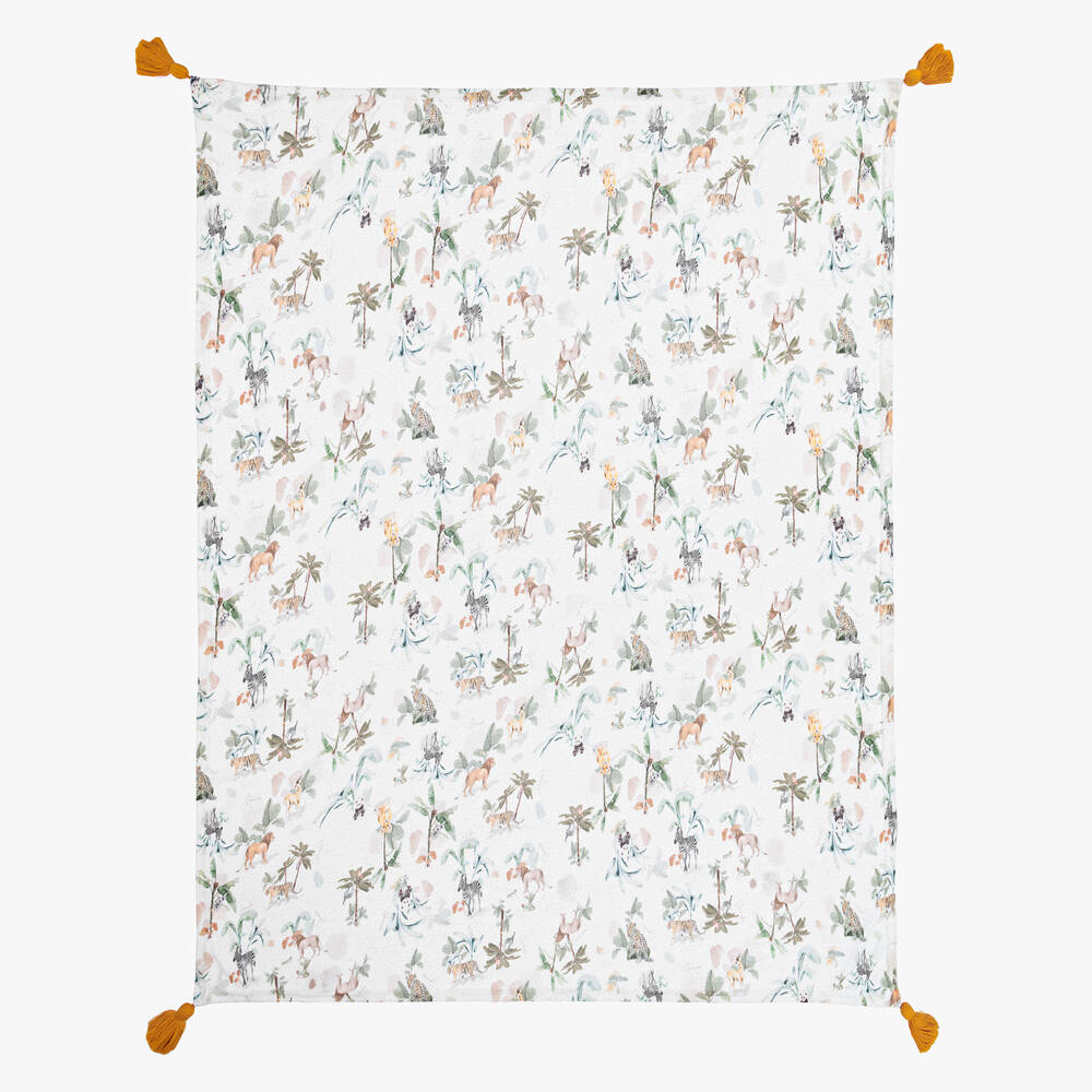 Jamiks - Ivory Bamboo Swaddle (100cm) | Childrensalon