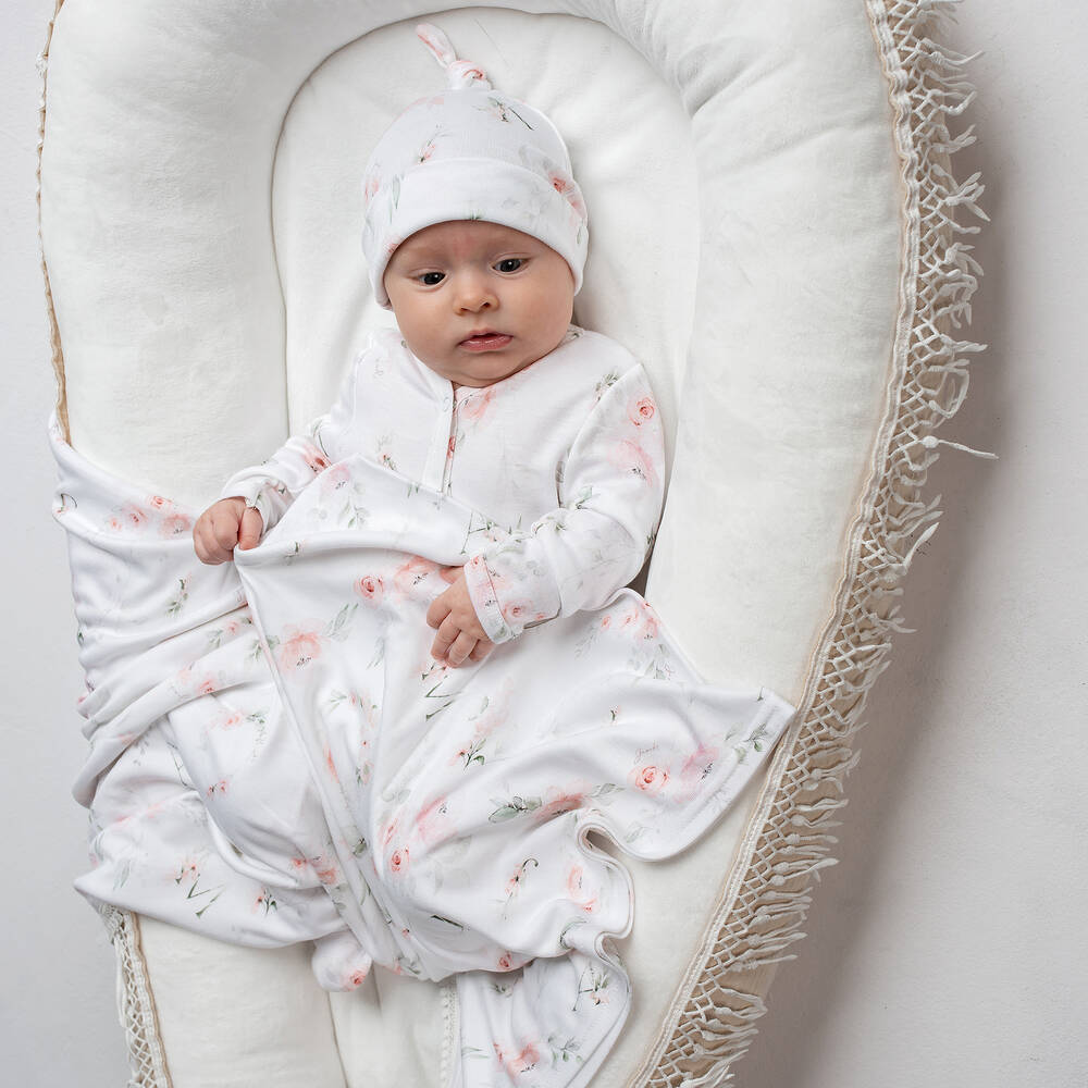 Jamiks Ivory Bamboo Swaddle (100cm) Childrensalon Outlet