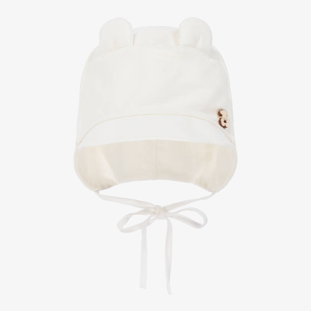 Jamiks - Ivory Cotton Jersey Baby Hat | Childrensalon