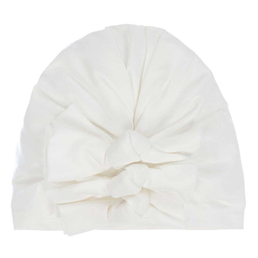 Jamiks - Ivory Cotton Jersey Turban | Childrensalon