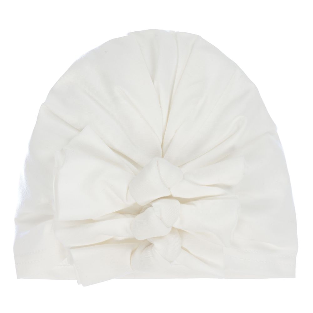 Jamiks-Ivory Cotton Jersey Turban | Childrensalon Outlet