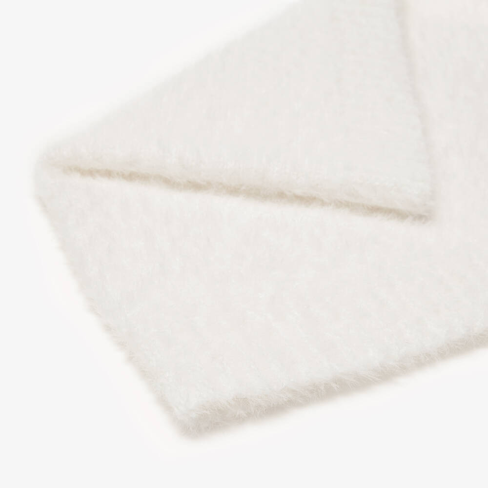 Jamiks-Ivory Fluffy Knited Snood | Childrensalon Outlet