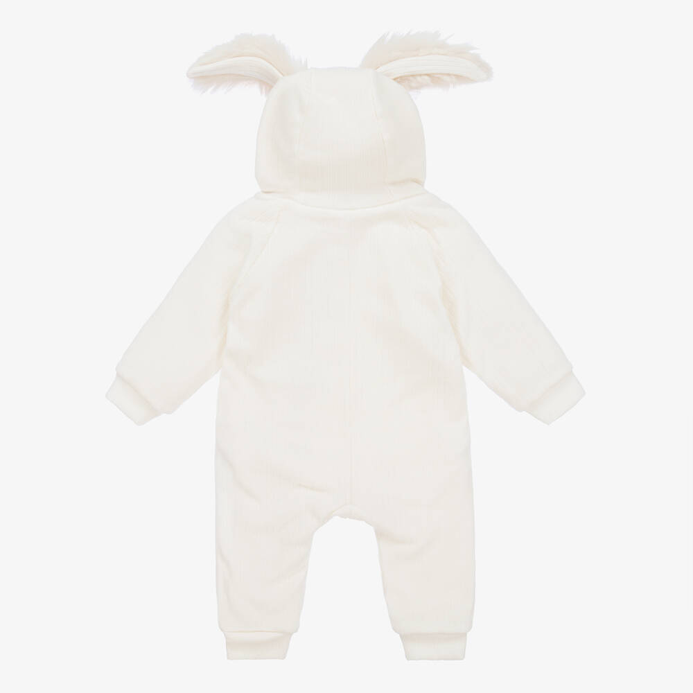 Jamiks-Кремовый комбинезон из джерси для коляски с ушками кролика | Childrensalon Outlet