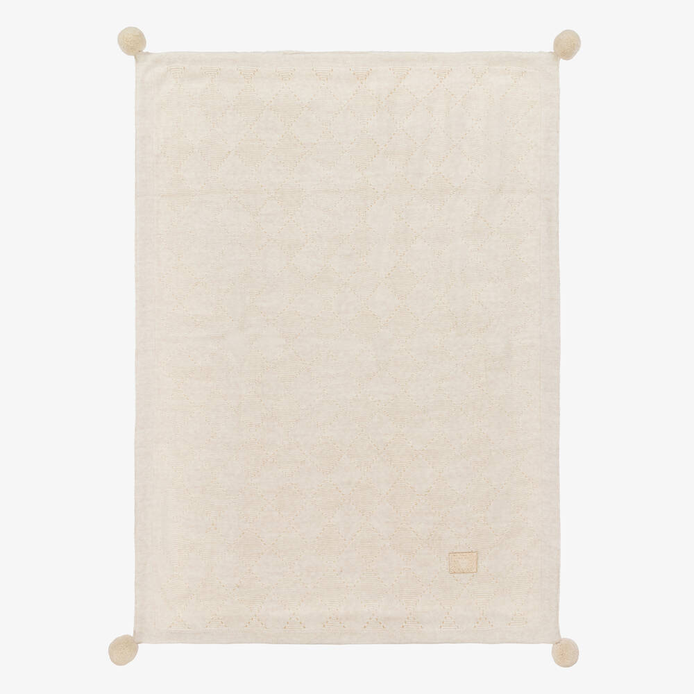Jamiks - Кремовое одеяло из трикотажа и флиса (100см) | Childrensalon