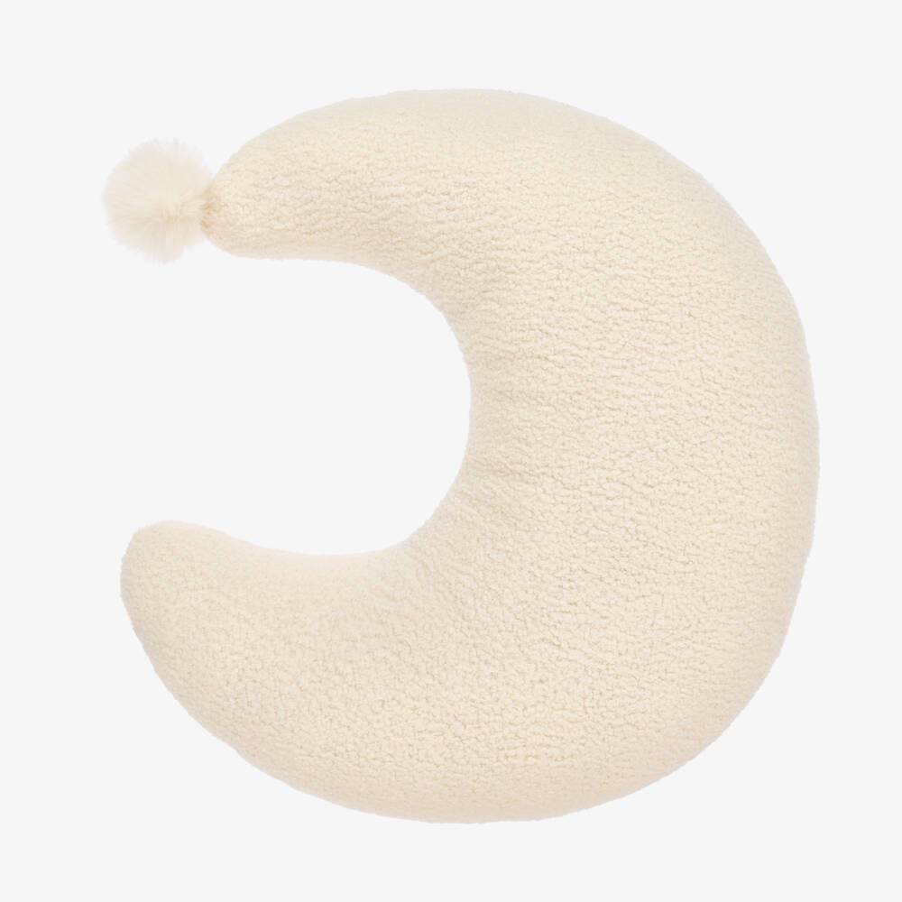 Jamiks-Ivory Moon Bouclé Fleece Nursing Pillow (52cm) | Childrensalon Outlet
