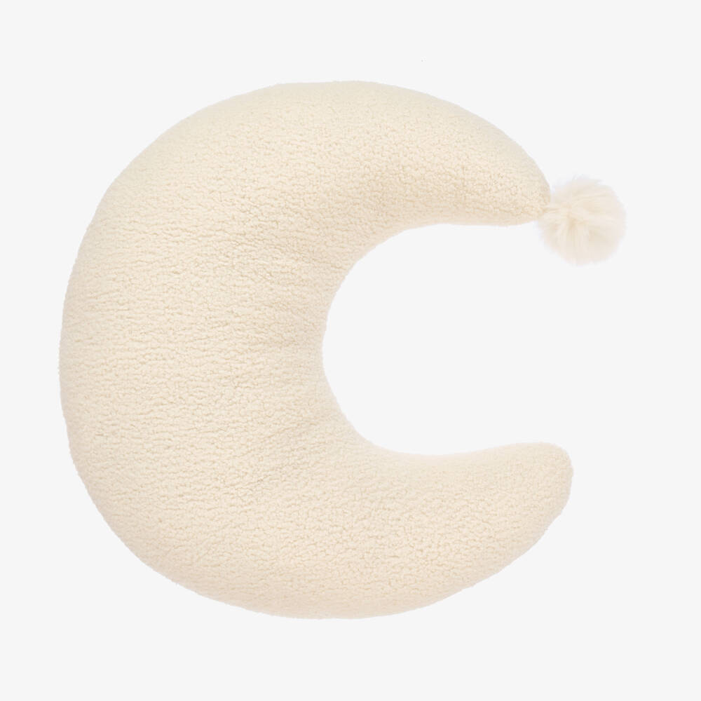 Jamiks-Ivory Moon Bouclé Fleece Nursing Pillow (52cm) | Childrensalon Outlet