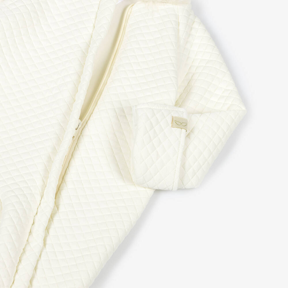 Jamiks-Ivory Quilted Jersey Pramsuit | Childrensalon Outlet