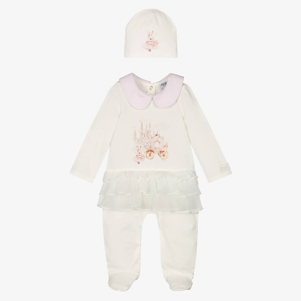 Jamiks-Ivory Rabbit Babygrow & Hat Duo | Childrensalon Outlet