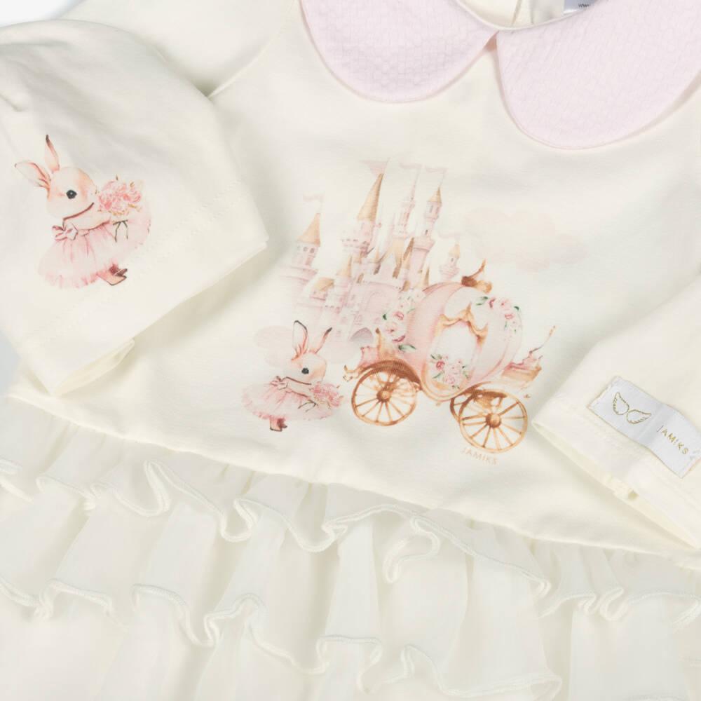 Jamiks-Ivory Rabbit Babygrow & Hat Duo | Childrensalon Outlet