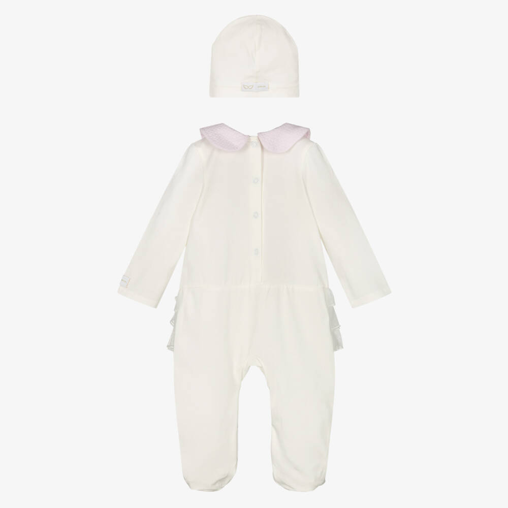 Jamiks-Ivory Rabbit Babygrow & Hat Duo | Childrensalon Outlet