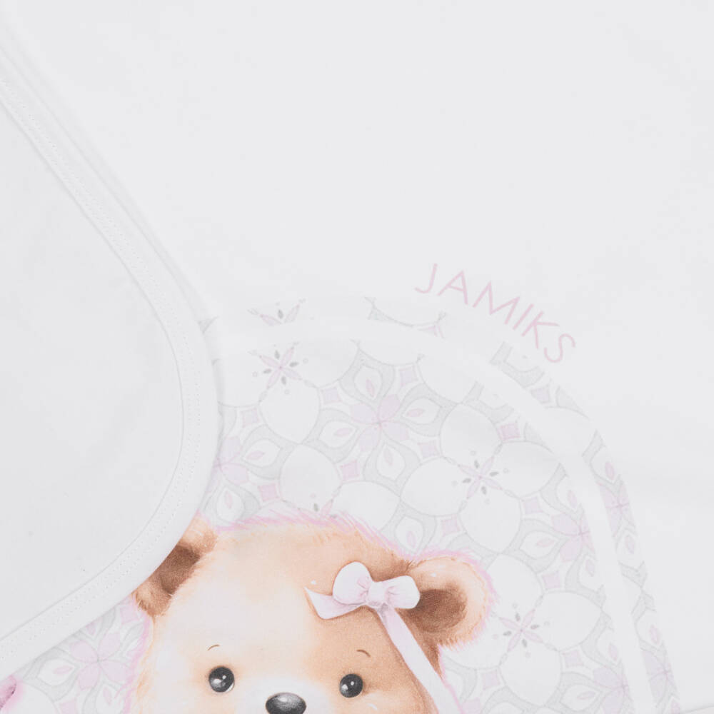 Jamiks-Little Girls Cozy White Bear Blanket | Childrensalon Outlet