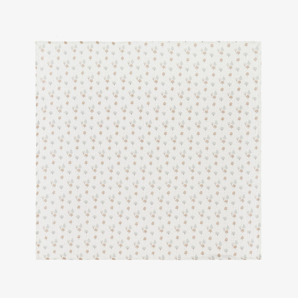 Jamiks-Organic Ivory Tree Print Muslin Duo | Childrensalon Outlet