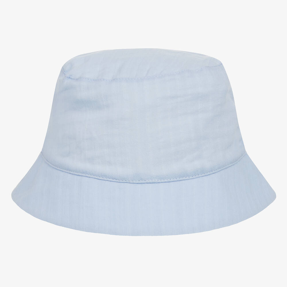 Jamiks-Pale Blue Organic Cotton Bucket Hat | Childrensalon Outlet