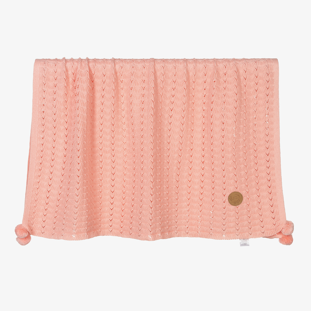 Jamiks - Розовое трикотажное одеяло (100см) | Childrensalon