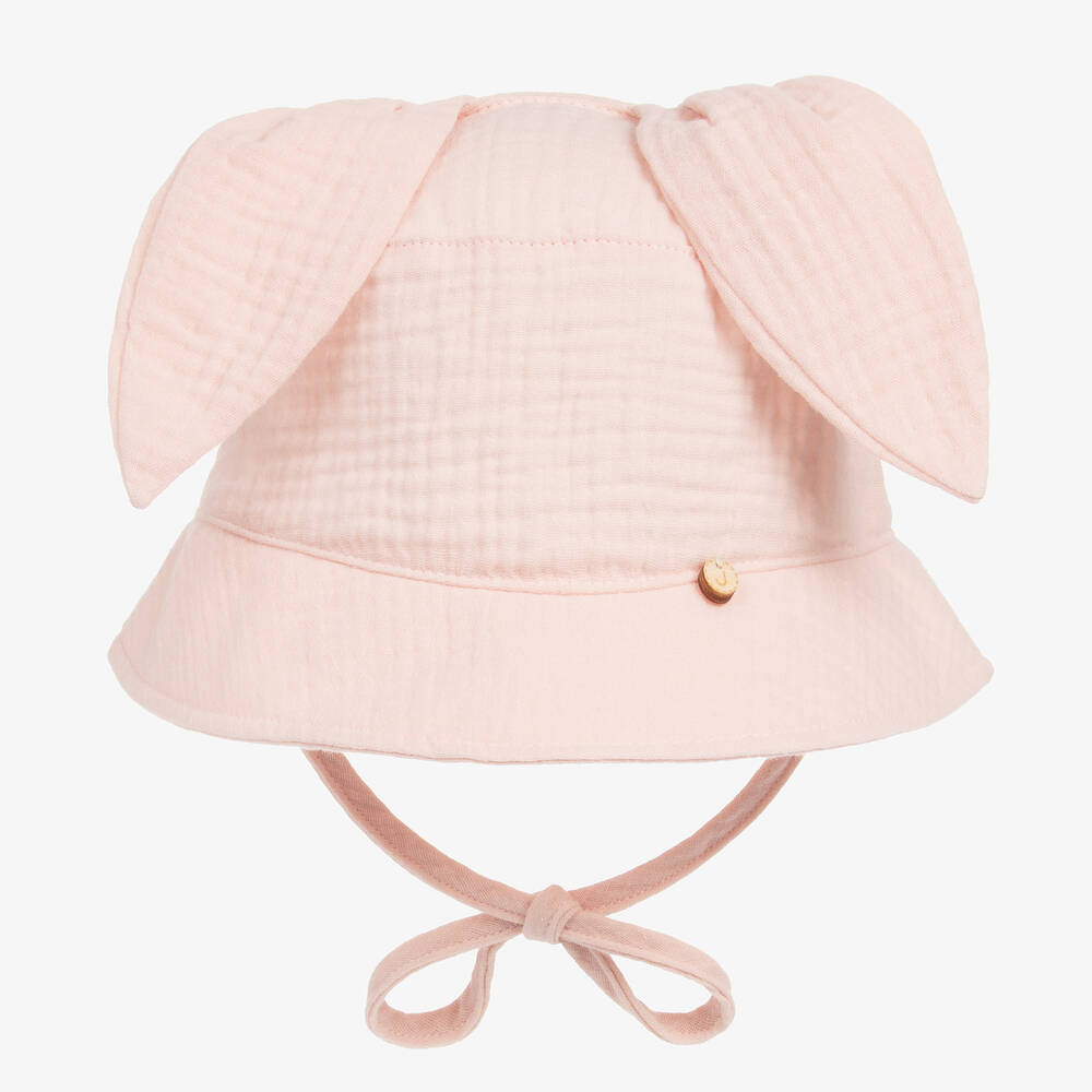 Jamiks - Bonnet coton rose oreilles de lapin | Childrensalon