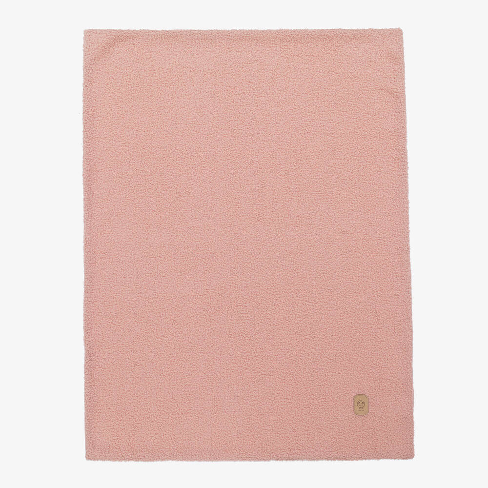 Jamiks - Rosa Baumwoll-Bouclé-Decke (85 cm) | Childrensalon