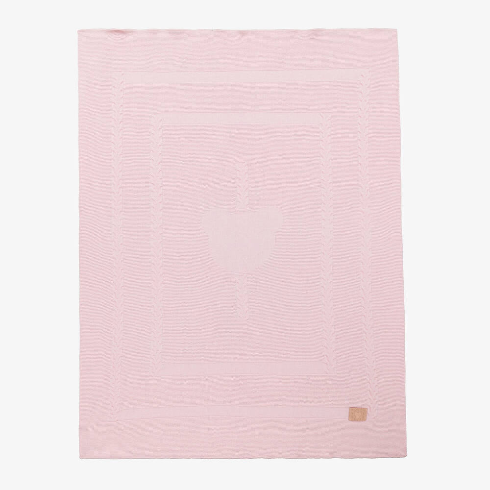 Jamiks - Couverture rose torsadée (100 cm) | Childrensalon