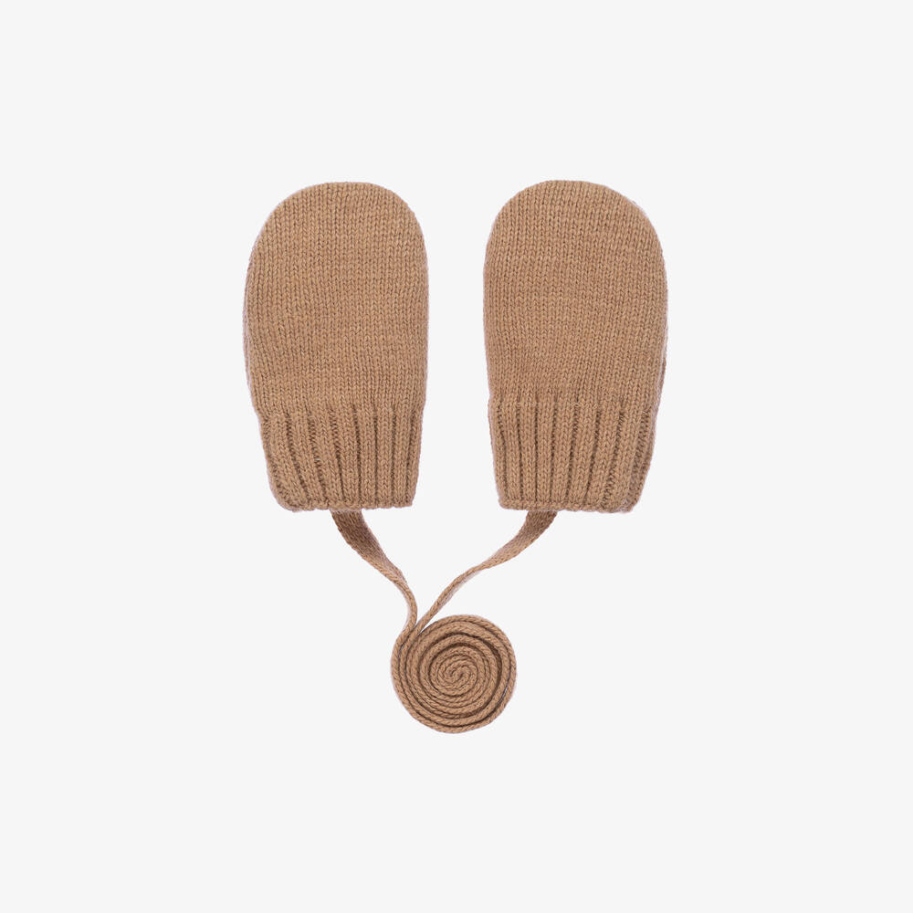 Jamiks-Коричневые вязаные варежки для малышей | Childrensalon Outlet