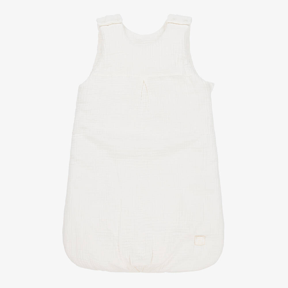 Jamiks-White Cotton Baby Sleeping Bag (67cm) | Childrensalon Outlet