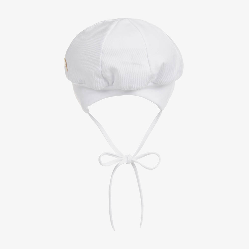Jamiks-White Organic Cotton Baby Cap | Childrensalon Outlet