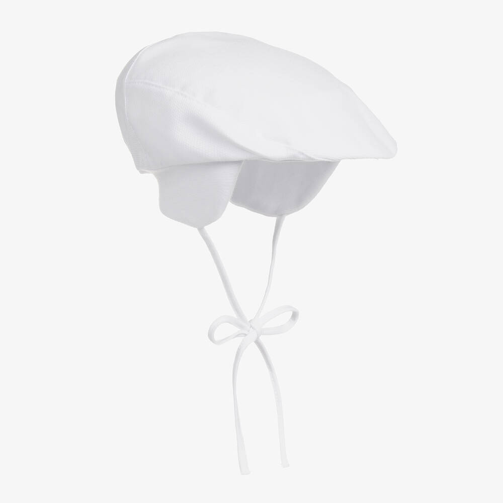 Jamiks-White Organic Cotton Baby Cap | Childrensalon Outlet