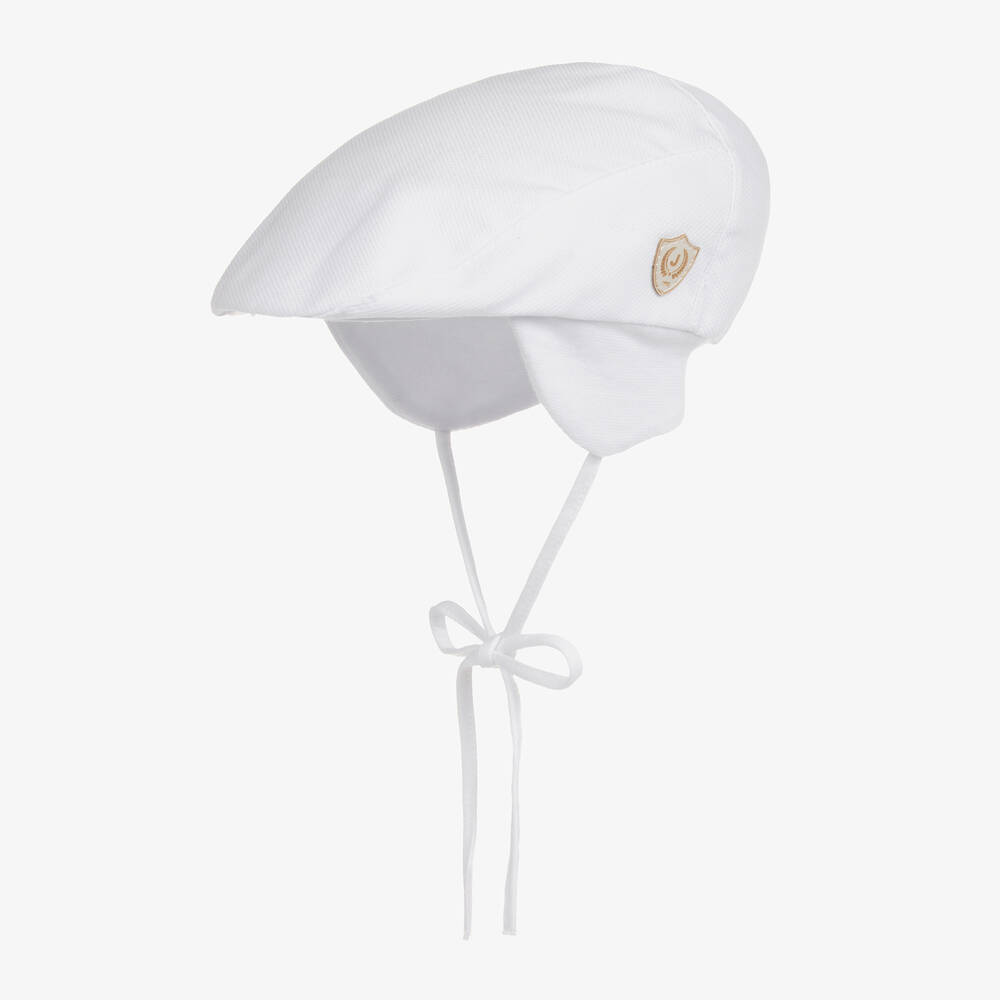 Jamiks-White Organic Cotton Baby Cap | Childrensalon Outlet