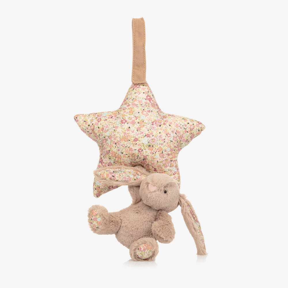 Jellycat-Girls' Ivory Bunny Lullaby Pull Toy | Childrensalon Outlet
