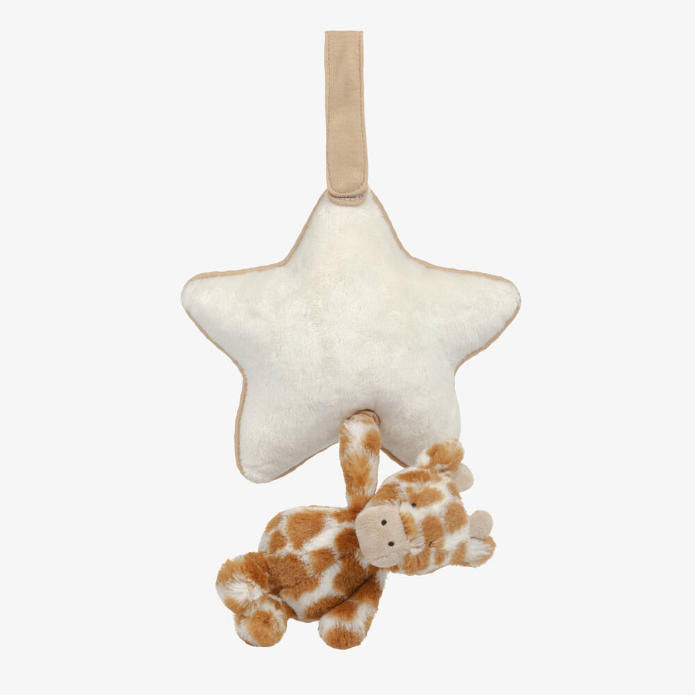 Jellycat-Ivory Bashful Giraffe Muscial Toy (19cm) | Childrensalon Outlet