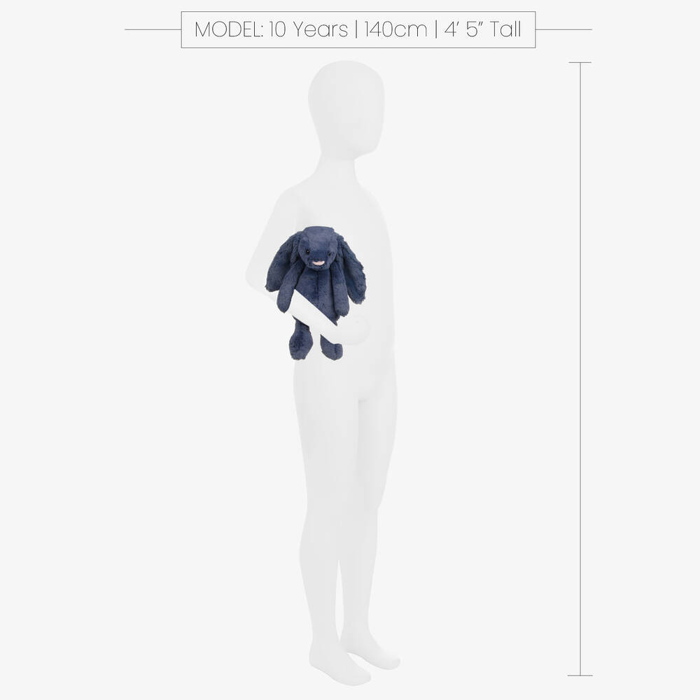 Jellycat Navy Blue Bashful Bunny Soft Toy (31cm) Childrensalon Outlet