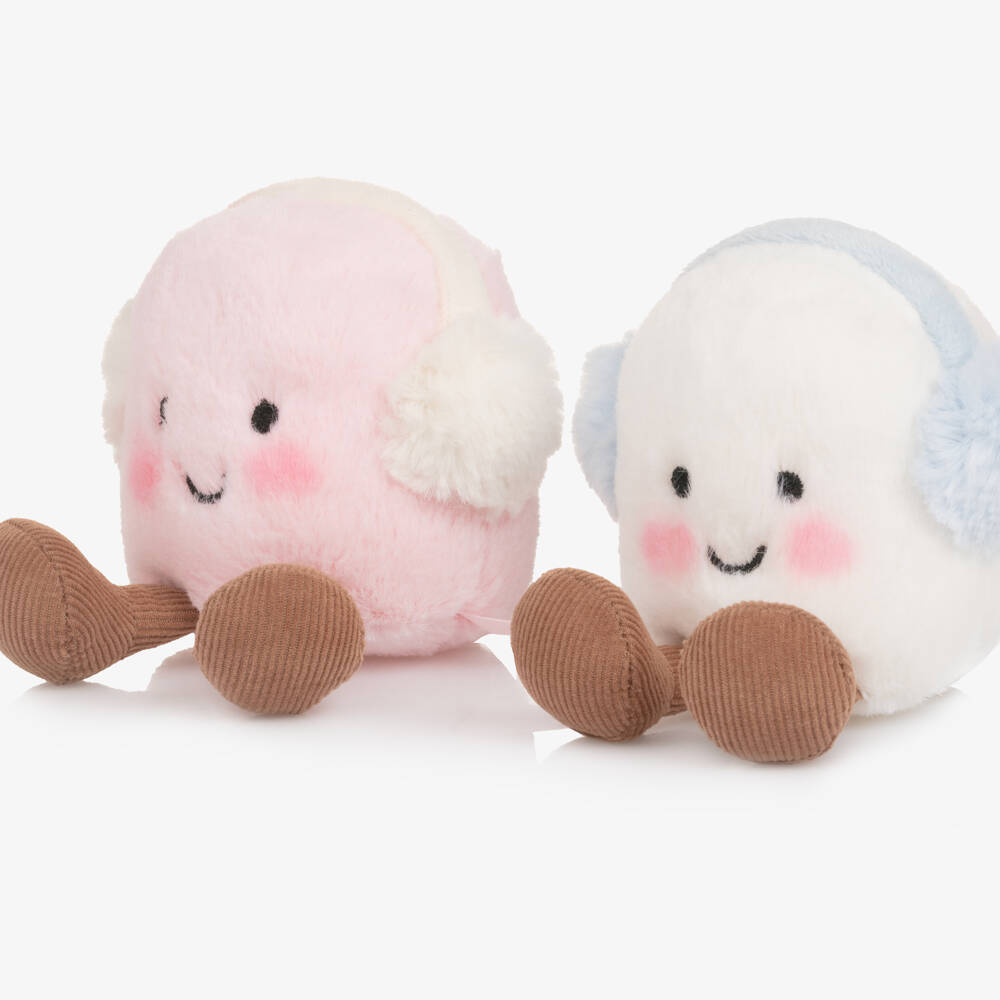Jellycat-Pink and White Amuseables Toastie Marshmallows Soft Toy (16cm) | Childrensalon Outlet