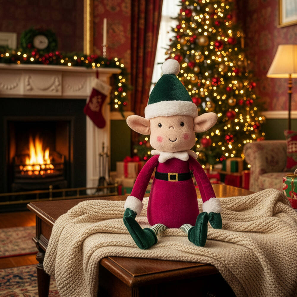 Jellycat-Red Eldo Elf Soft Toy (35cm) | Childrensalon Outlet