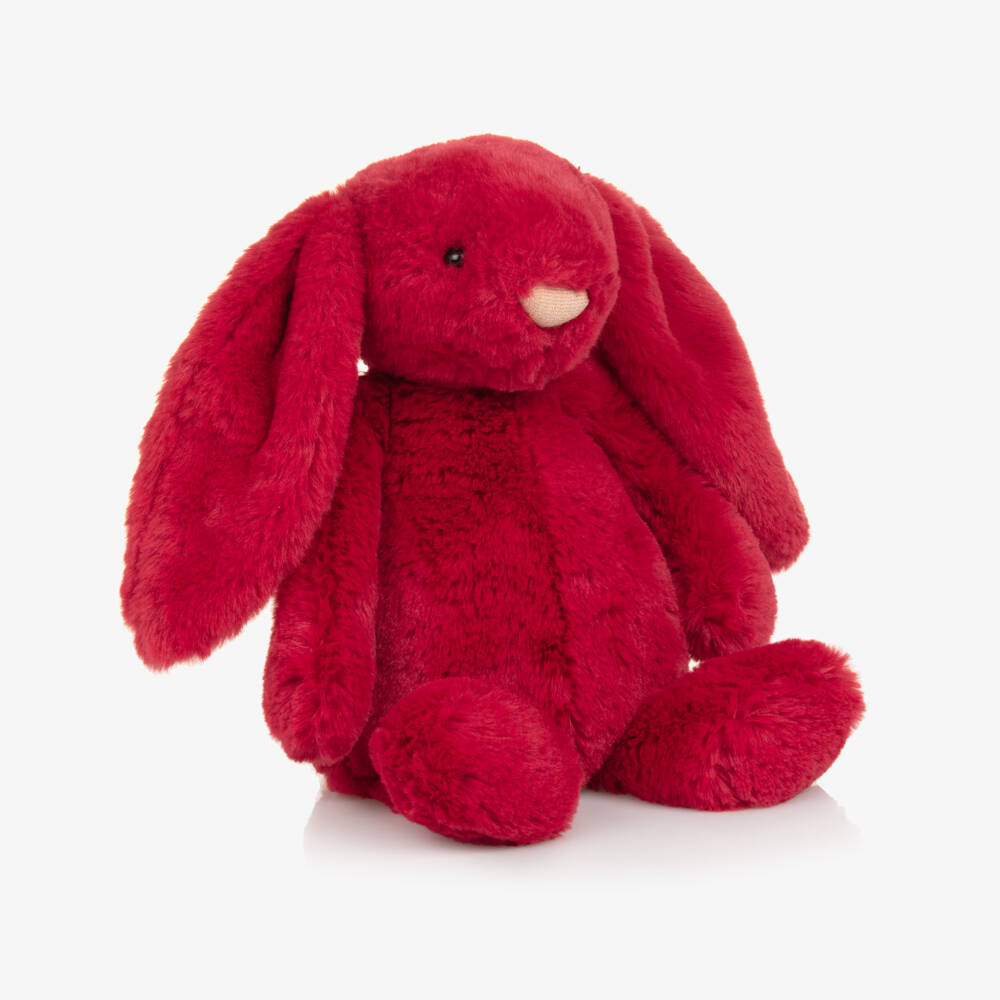 Jellycat-Scarlet Red Bashful Luxe Bunny Soft Toy (31cm) | Childrensalon Outlet