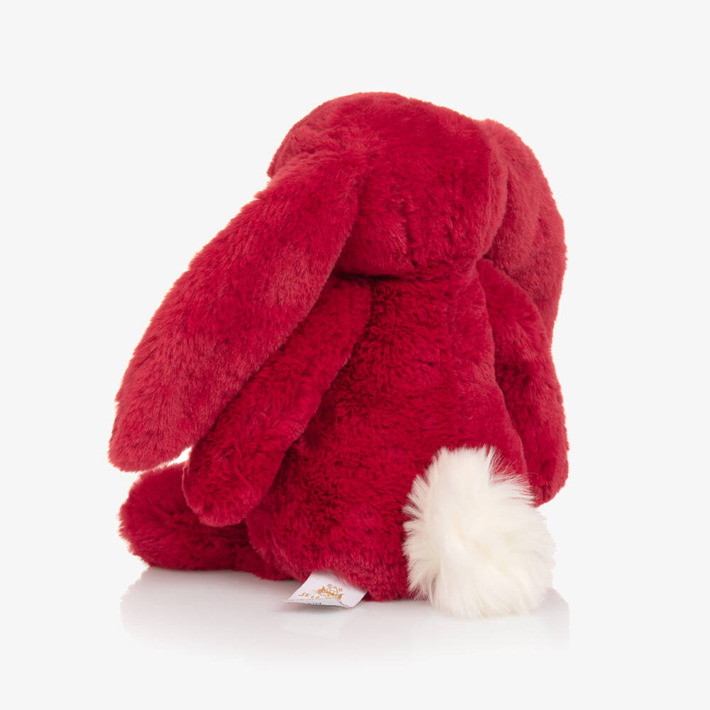Jellycat-Scarlet Red Bashful Luxe Bunny Soft Toy (31cm) | Childrensalon Outlet