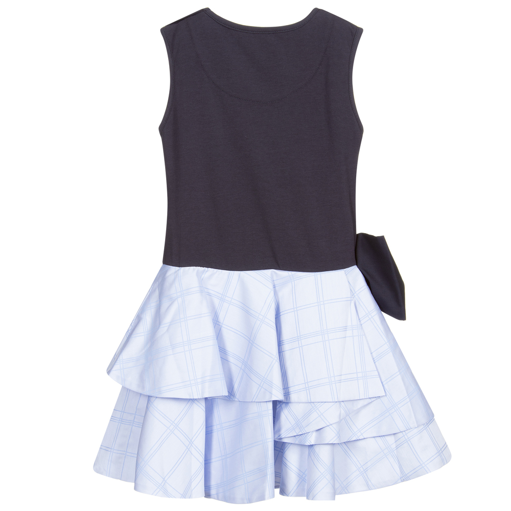 Jessie and James London-Blue Cotton Dress | Childrensalon Outlet