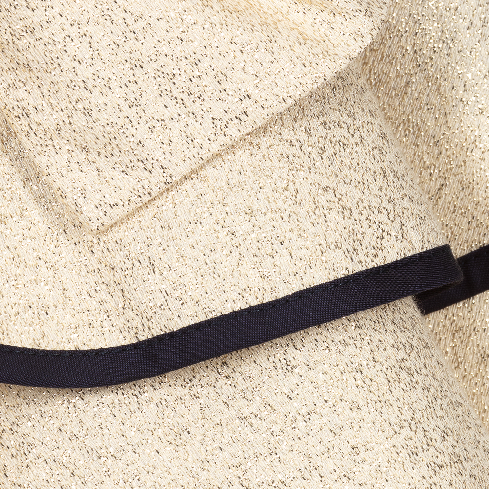 Jessie and James London-Blue & Gold Bow Dress | Childrensalon Outlet