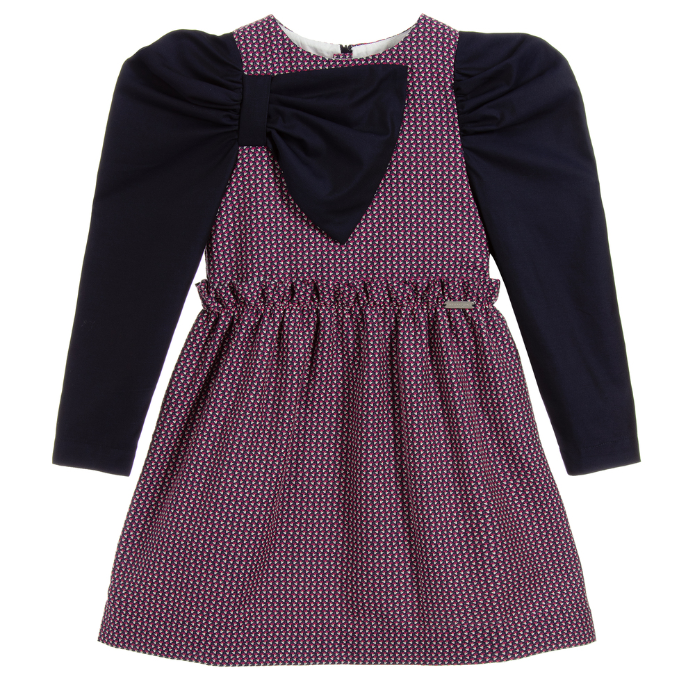 Jessie and James London - Blue & Purple Cotton Dress | Childrensalon