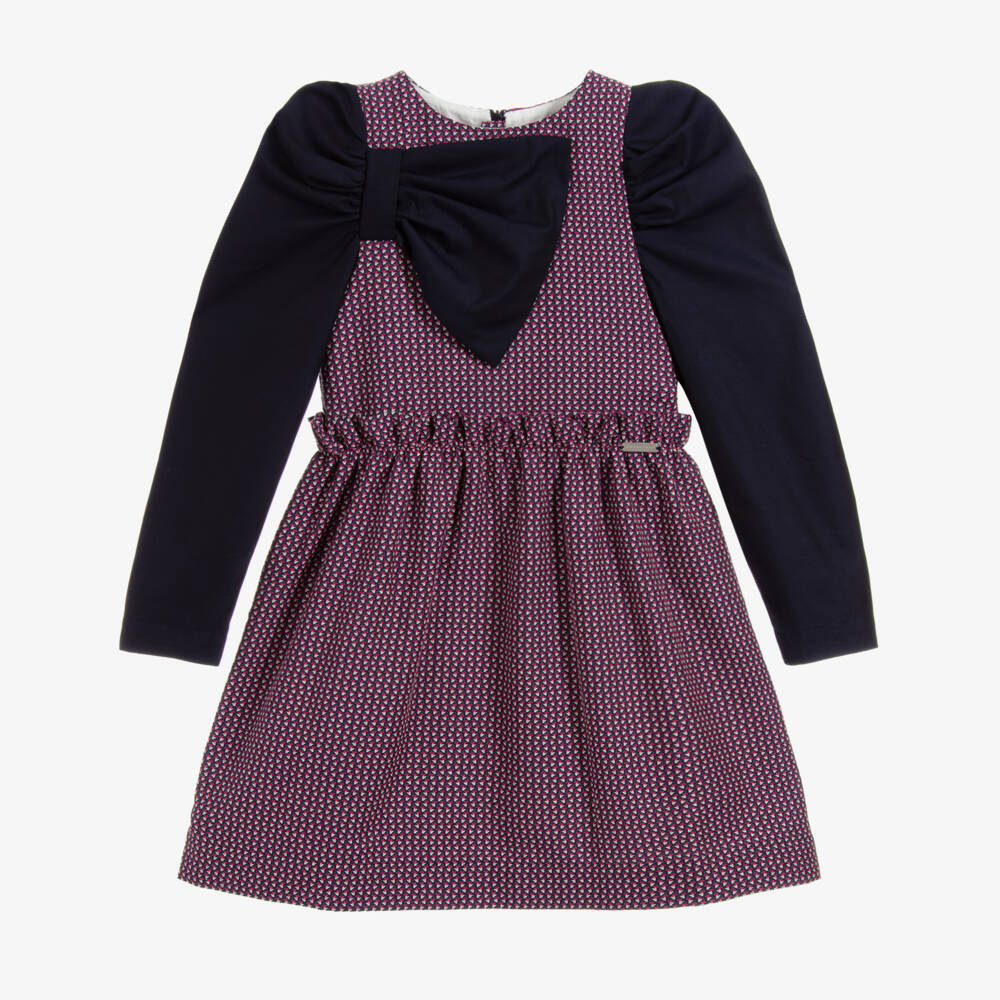 Jessie and James London-Blue & Purple Cotton Dress | Childrensalon Outlet