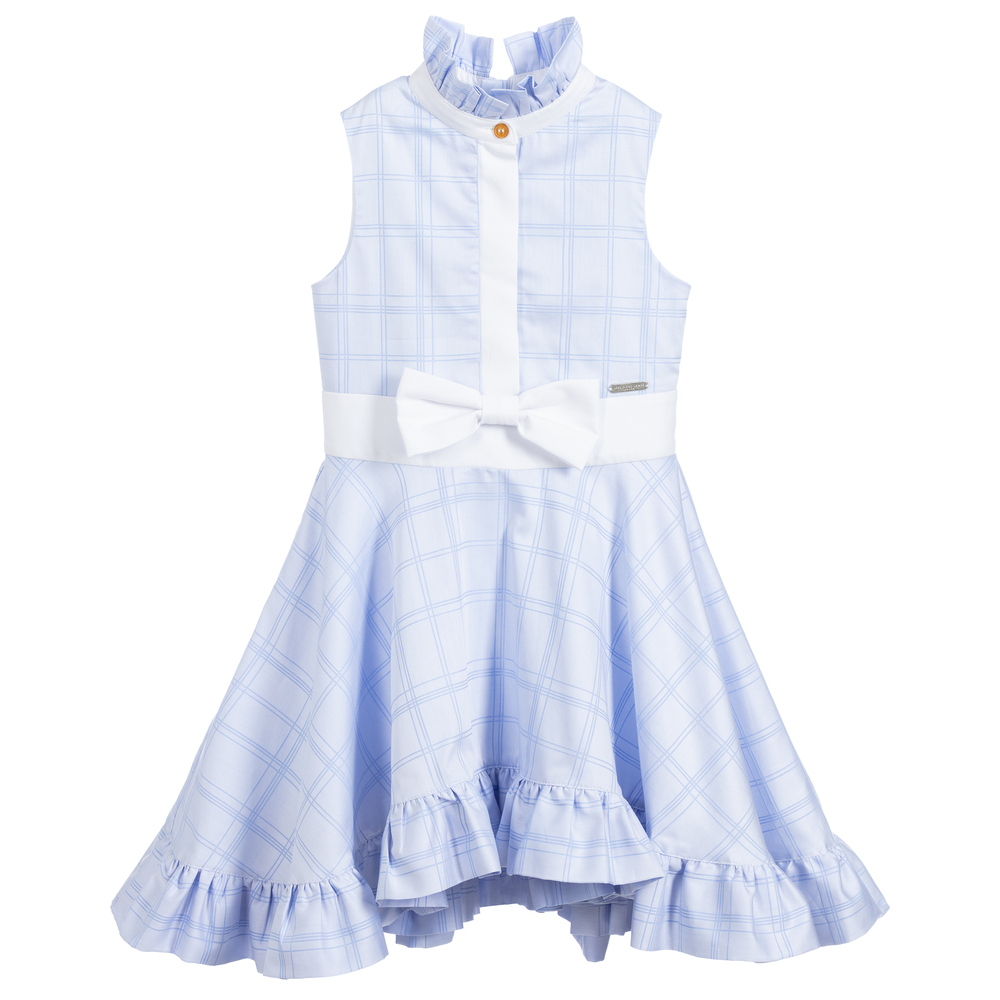 Jessie and James London-Blue & White Check Dress | Childrensalon Outlet