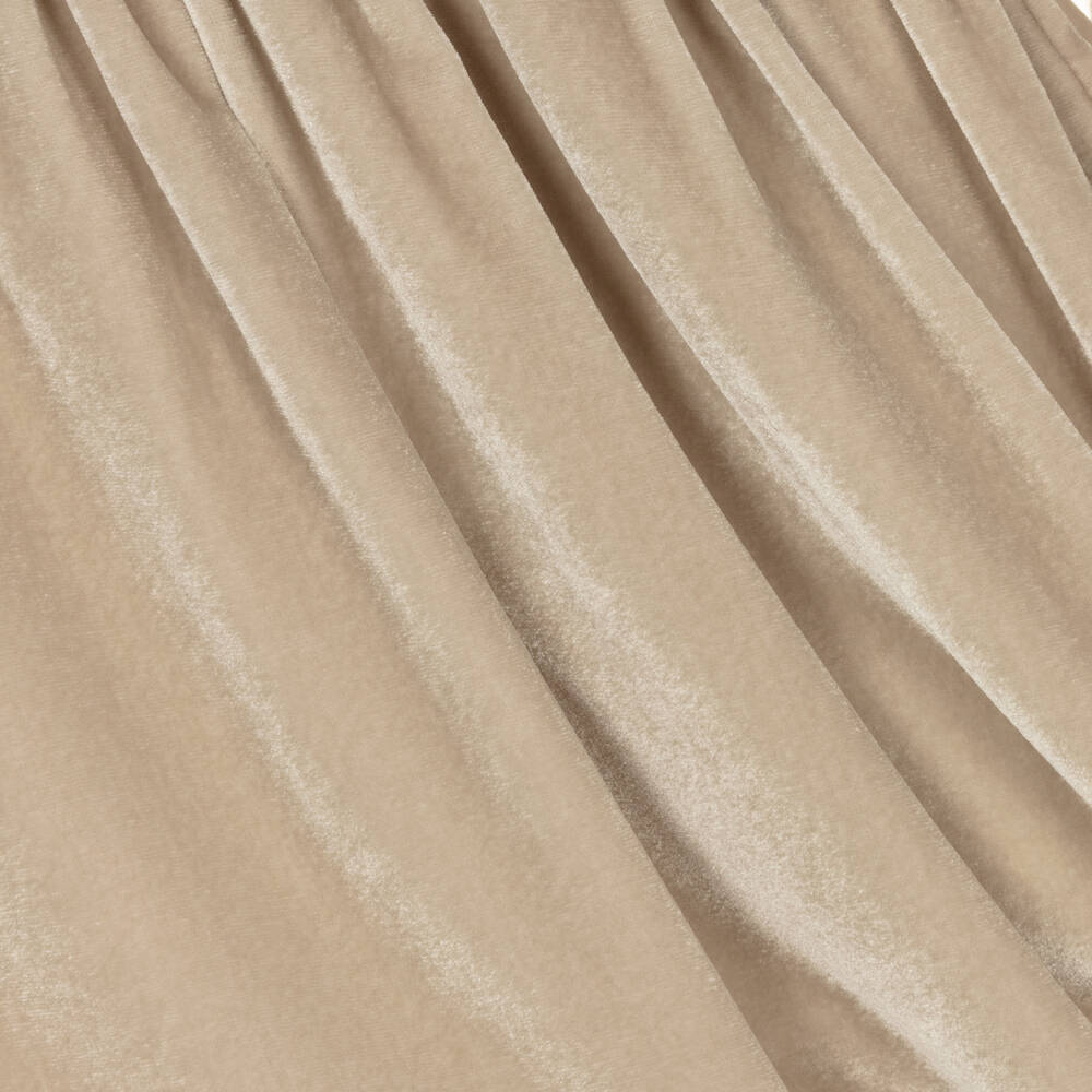 Jessie and James London-Girls Beige Silk Velvet Dress | Childrensalon Outlet