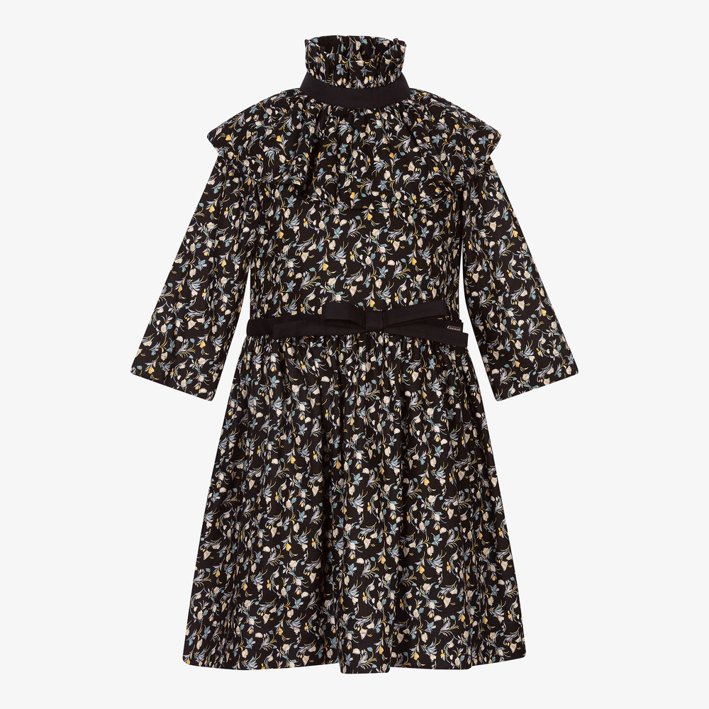 Jessie and James London-Girls Black Floral Dress | Childrensalon Outlet