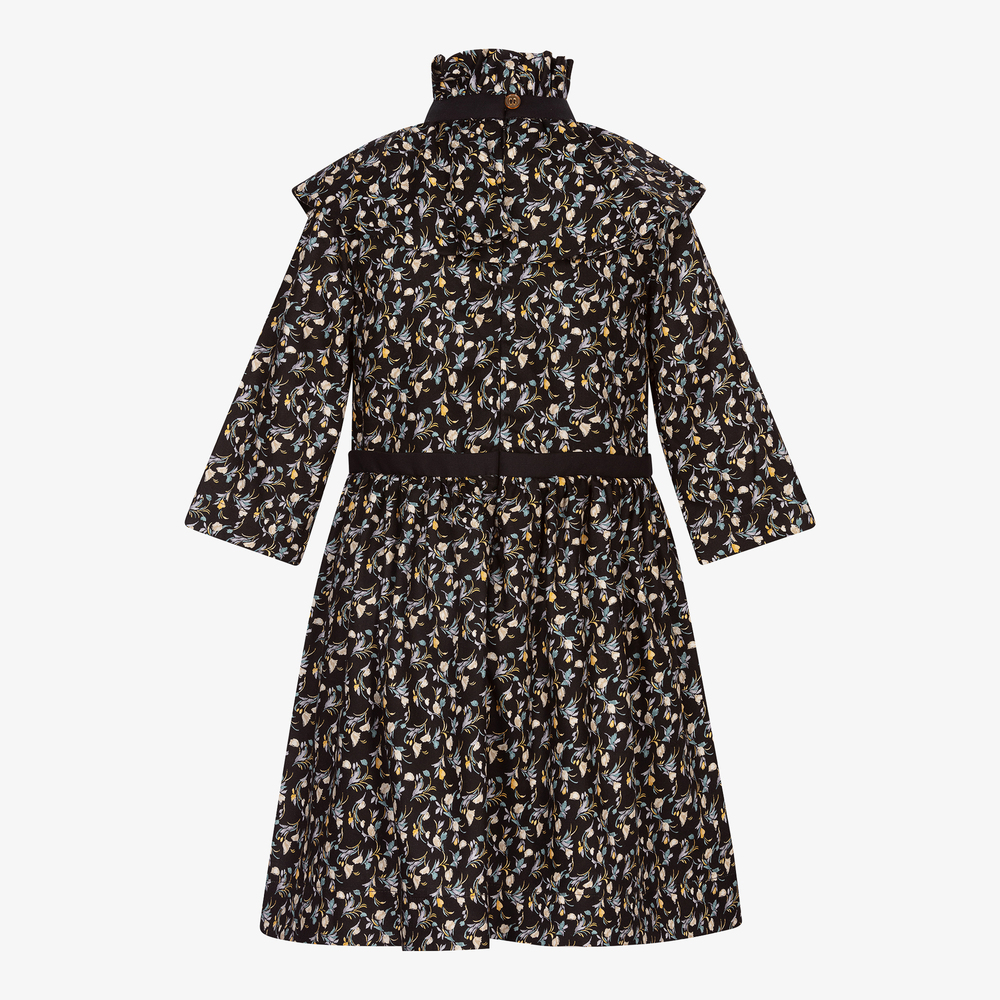Jessie and James London-Черное платье в цветочек для девочек | Childrensalon Outlet