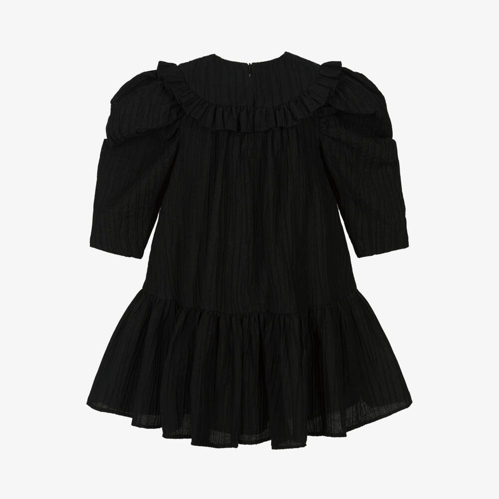 Jessie and James London-Girls Black Pintuck Stripes Dress | Childrensalon Outlet