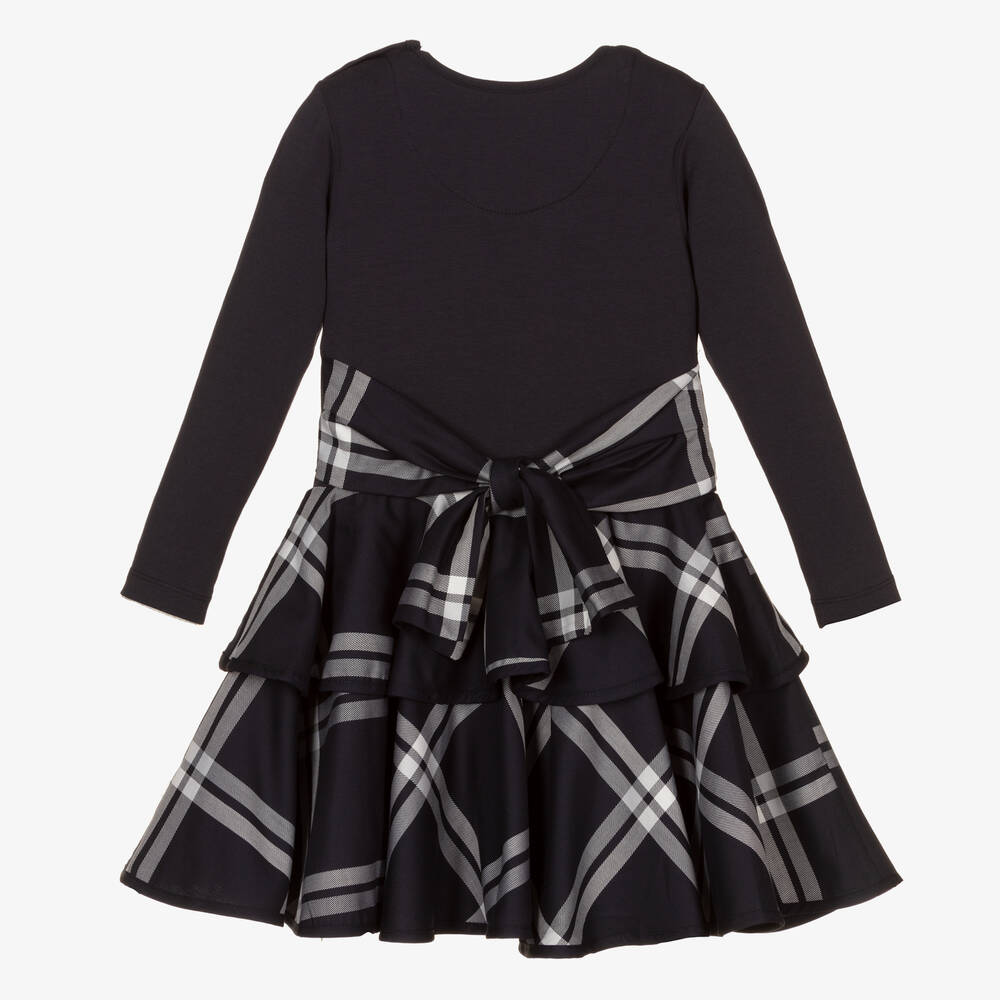 Jessie and James London-Girls Blue Check Dress | Childrensalon Outlet